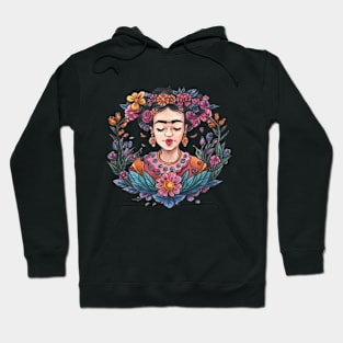 Frida Kahlo Art Deco Watercolour Hoodie